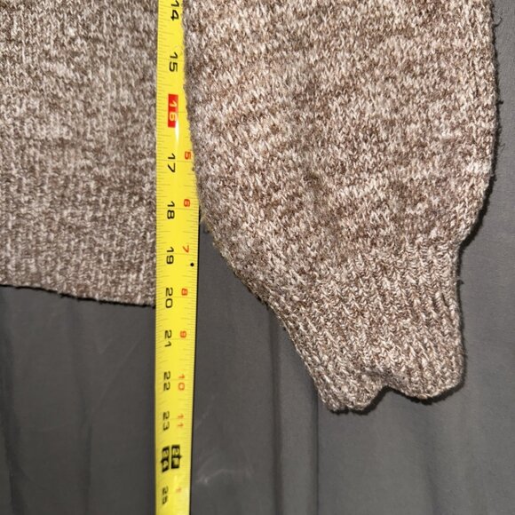 Primark Turtleneck Sweater Womens US XS Oversized Brown Confetti Knit - Picture 5 of 7